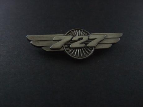 Boeing 727 Wing ( Antique Silver Plating)